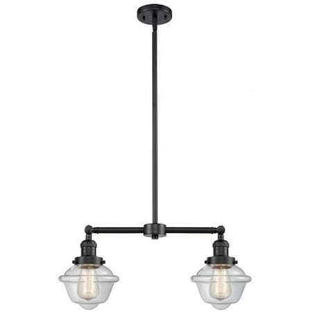 Innovations Lighting 2 Light Vintage Dimmable Led Small Oxford 24 Inch Chandelier, 693875 209-OB-G532-LED
